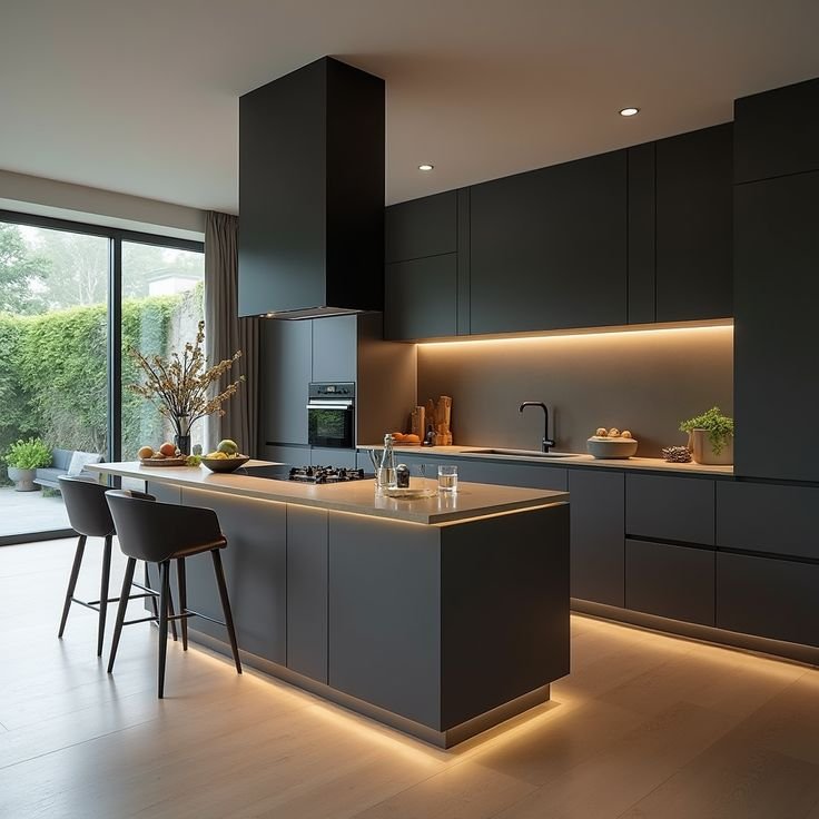 Cozinha com Cooktop Central